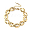 304 Stainless Steel Oval Link Chain Bracelets for Women BJEW-F533-02A-G-4