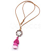 Alloy Pendant Necklaces NJEW-F270-02-4