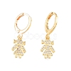 Clear Cubic Zirconia Girl Dangle Leverback Earrings EJEW-N012-61-2