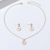 Zinc Alloy Crystal Rhinestone & Acrylic Pendant Necklaces & Stud Dangle Earrings Sets WGD1CBB-03-1