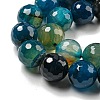 Faceted Natural Banded Agate Beads Strands G-F447-12mm-O08-4