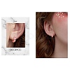 Enamel Striped Thick Hoop Earrings JE1110H-6