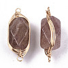 Natural Strawberry Quartz Links/Connectors G-T131-100D-3