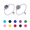 2Sets 2 Styles 316 Surgical Stainless Steel Rhinestone Diffuser Locket Slider Bracelets BJEW-FI0001-84A-1