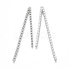 Brass Rhinestone Cup Chains Tassel Big Pendants KK-R129-08P-2