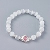 Cat Eye Round Bead Stretch Bracelets BJEW-L037-13A-1