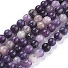 Natural Lepidolite/Purple Mica Stone Beads Strands G-K415-6mm-2