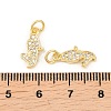 Brass Micro Pave Clear Cubic Zirconia Pendants KK-F931-32G-3
