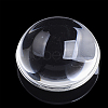 Transparent Glass Cabochons GGLA-R026-18mm-B-4
