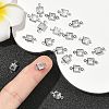 SHEGRACE Brass Pave Cubic Zirconia Square Connector Charms XGRQ2O292-440A-P-5