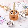 Wooden Manual Seed Bead Spinner Holder TOOL-K005-01-5