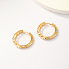 Elegant Stainless Steel Clear Cubic Zirconia Hoop Earrings OV8989-1