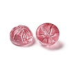 Transparent Spray Painted Glass Beads GLAA-I050-09D-3
