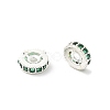 Brass Micro Pave Cubic Zirconia Beads KK-R216-10B-S03-2