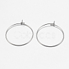 316 Surgical Stainless Steel Hoop Earrings Findings STAS-I097-050C-2