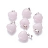 Natural Rose Quartz Pendants G-E434-04P-2