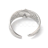 Non-Tarnish 304 Stainless Steel Mushroom Open Cuff Ring for Women RJEW-K245-29P-2
