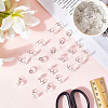 60Pcs Clear Acrylic Flat Round Head Iron Twist Pins FIND-SP0004-66-3