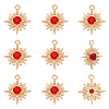 10Pcs Brass Micro Pave Cubic Zirconia Pendants KK-NB0003-94B-1