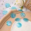 AB Color Plated Capiz Shell Pendants SSHEL-T008-01B-4