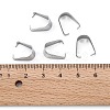 Tarnish Resistant 304 Stainless Steel Snap on Bails STAS-R048-13x9mm-4