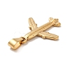 PVD Vacuum Plating 201 Stainless Steel Pendants X-STAS-P314-19G-3