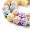 Spray Painted Resin Beads Strands X-RESI-N027-05B-3