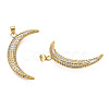 Brass Micro Pave Clear Cubic Zirconia Pendants KK-N227-140LG-3