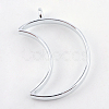 Rack Plating Alloy Open Back Bezel Pendants X-PALLOY-S047-39D-FF-2