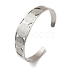 Religion 201 Stainless Steel Cuff Bangles for Women BJEW-F507-01P-2