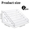 7-layer Rectangle Plastic Badge Organizer Display Risers ODIS-WH0079-097-2