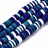 Handmade Polymer Clay Beads Strands CLAY-R089-6mm-138-1