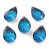 Embossed Glass Rhinestone Pendants GLAA-J101-05A-001BB-1