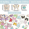 120Pcs 6 Styles Alloy Enamel Pendants ENAM-SC0007-03B-2