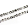 Tarnish Resistant 3.28 Feet 304 Stainless Steel Wheat Chains X-CHS-L001-30-4mm-1