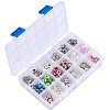 Brass & Alloy Rhinestone & Glass European Beads MPDL-NB0001-02-2