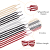5 Pairs 5 Colors Two Tone Flat Polyester Braided Shoelaces DIY-FH0005-41A-02-5