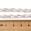 Transparent Electroplate Glass Beads X1-GLAA-K064-05A-AB02-4
