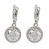 925 Sterling Silver Micro Pave Cubic Zirconia Hoop Earrings EJEW-B147-01B-01-4