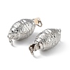 Rack Plating Brass Box Clasps KK-G448-10P-3