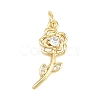 Valentine's Day Brass Micro Pave Clear Cubic Zirconia Pendants KK-D258-07G-04-1