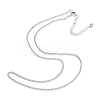 Brass Curb Chain Necklaces NJEW-K123-09P-2