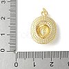 Brass Micro Pave Clear Cubic Zirconia Pendants ZIRC-I071-11G-3