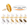Brass Ear Studs Settings IFIN-YW0001-15-3