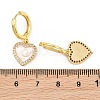 Brass Micro Pave Cubic Zirconia Hoop Dangle Earrings KK-CBA8324-16G-02-5