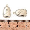 Brass Micro Pave Clear Cubic Zirconia Pendants KK-F871-26G-3