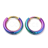 Ion Plating(IP) Titanium Alloy Huggie Hoop Earrings for Women EJEW-A100-01C-RC-1