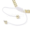 Evil Eye Lampwork Braided Bead Bracelet with Glass Beaded Chains for Women BJEW-JB09412-5