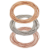 45Pcs 3 Colors Minimalist Spring Chains Stretch Bracelets Set TWIR-SC0001-02-1