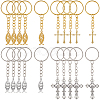 1Set Brass & Tibetan Style Alloy Keychain KEYC-CP0001-31-1